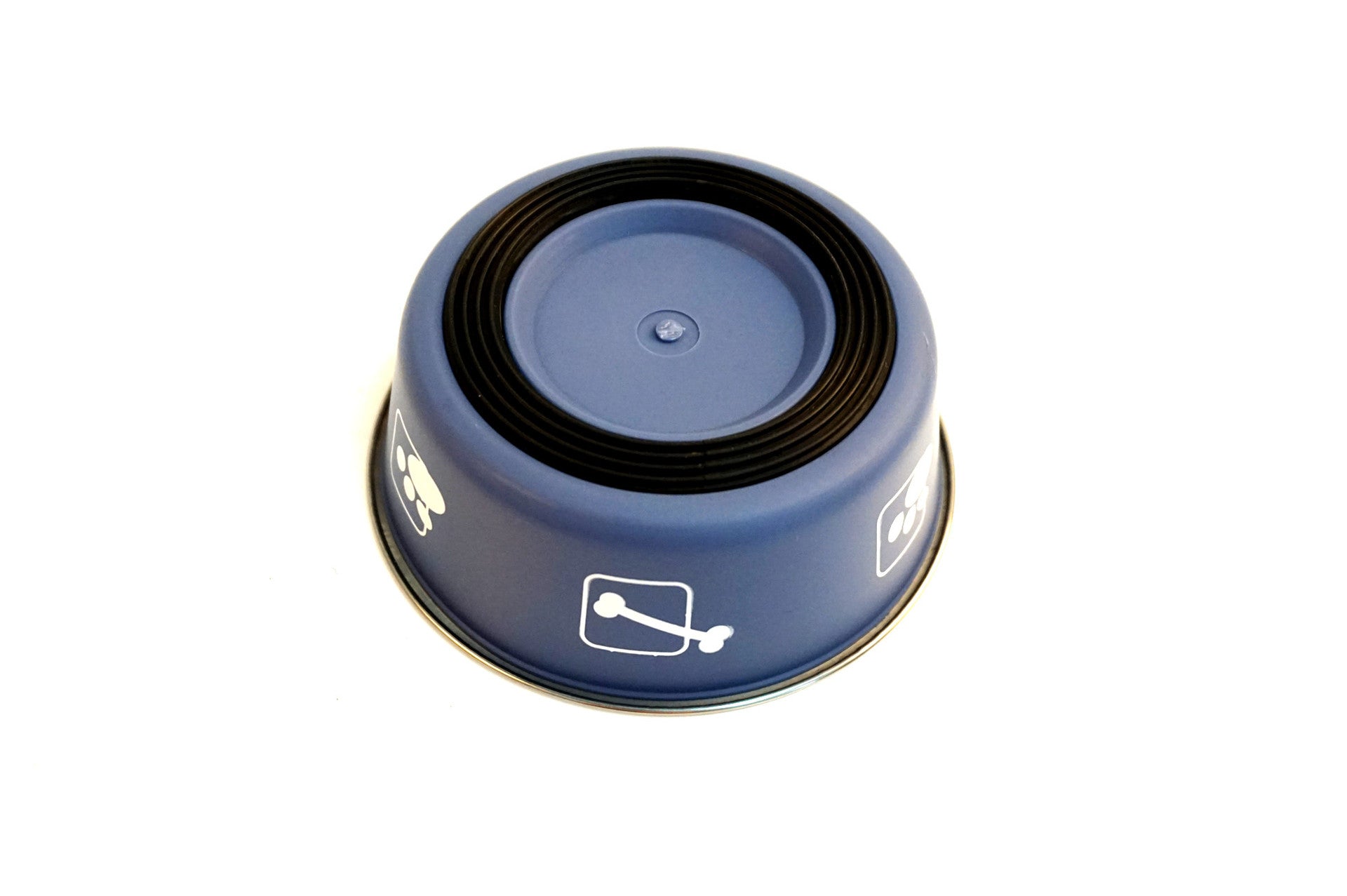 Stainless Steel Pet Food Bowl with Plastic Base