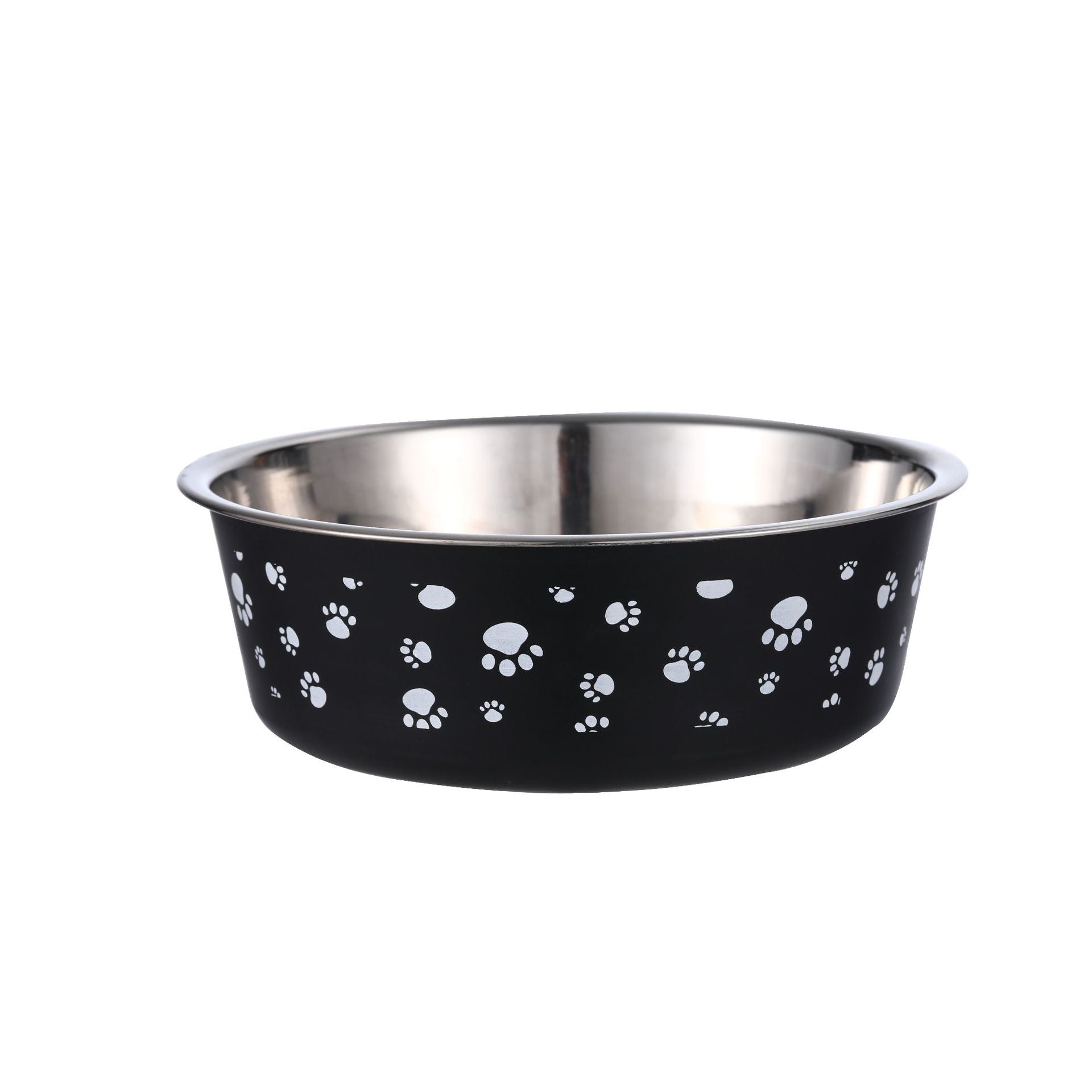 Stainless Steel Pet Food Bowl with Plastic Base