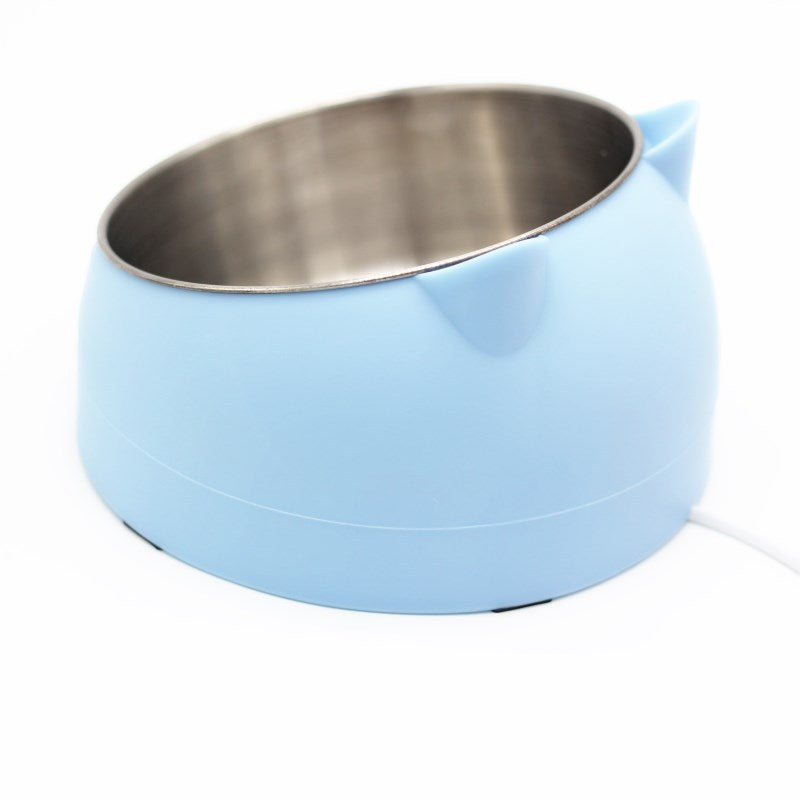 Elevated Tilted Pet Bowl with Stainless Steel Insert