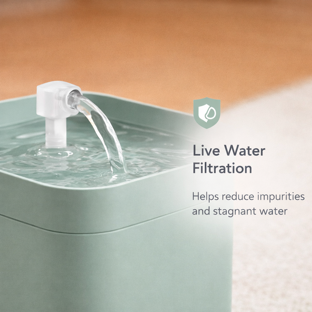 Live Water Filter Pet Water Fountain (1.5L)