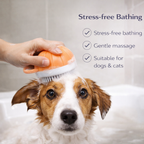 Pet Bath Scrubber with Shampoo Dispenser