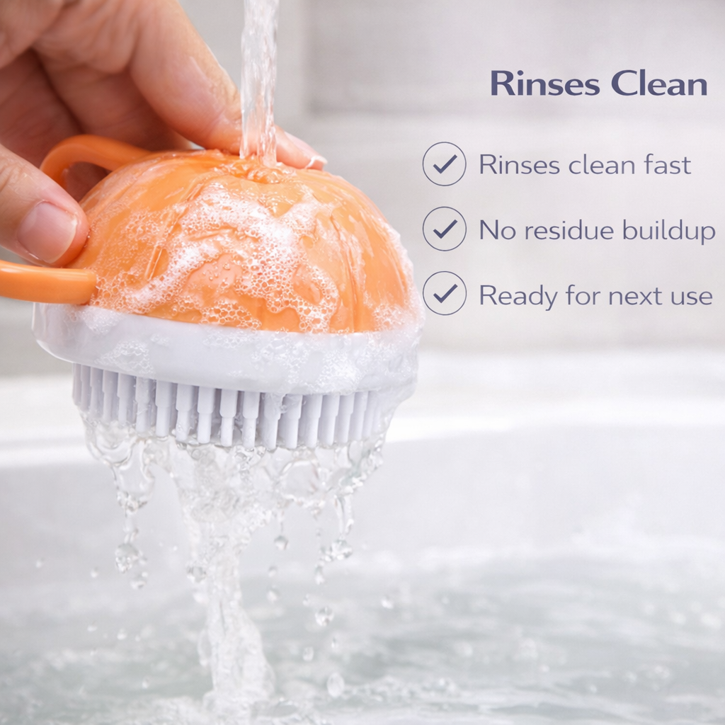 Pet Bath Scrubber with Shampoo Dispenser