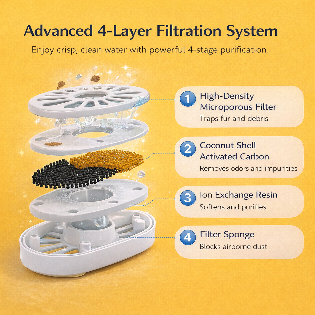 Little Bee Automatic Pet Water Dispenser – Silent Filtered Flow for Pets