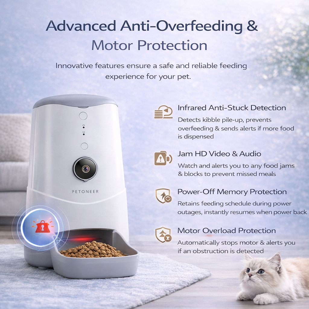Petoneer Smart Pet Feeder with Camera & App Control 3.7L