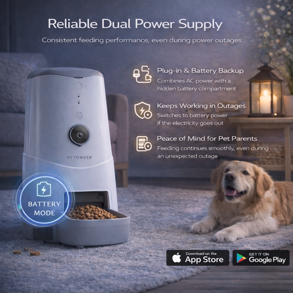 Petoneer Smart Pet Feeder with Camera & App Control 3.7L