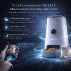 Petoneer Smart Pet Feeder with Camera & App Control 3.7L