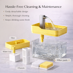 Yellow Automatic Pet Water Dispenser with Circulating Flow