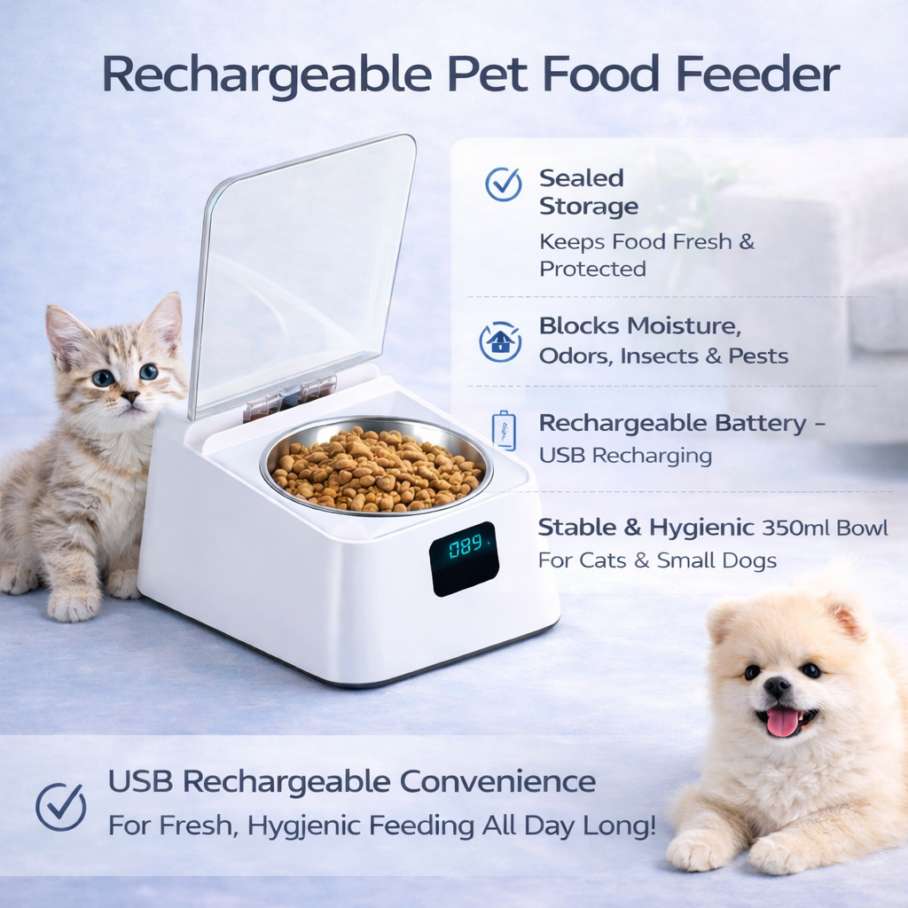 Rechargeable Pet Food Feeder 350ml