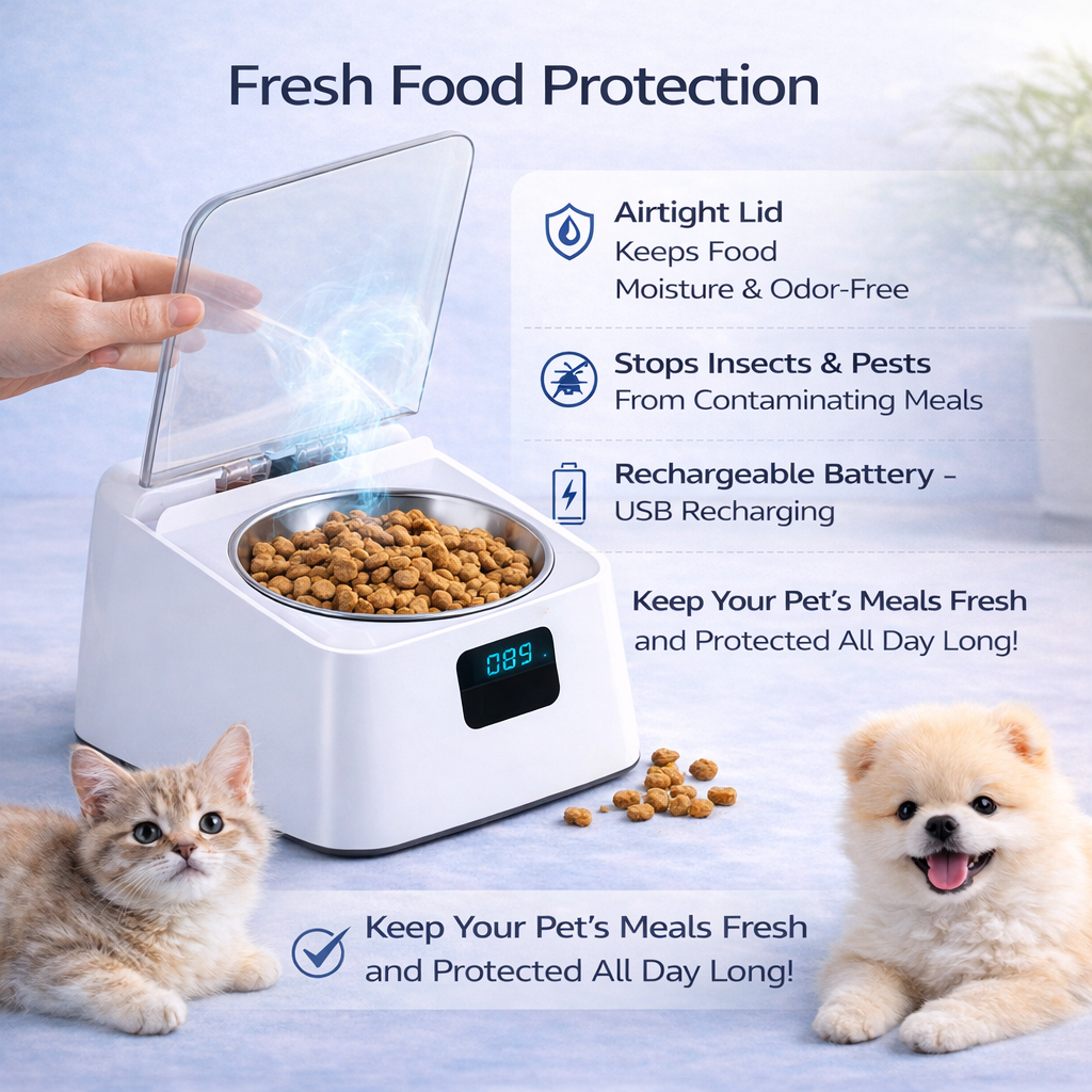 Rechargeable Pet Food Feeder 350ml