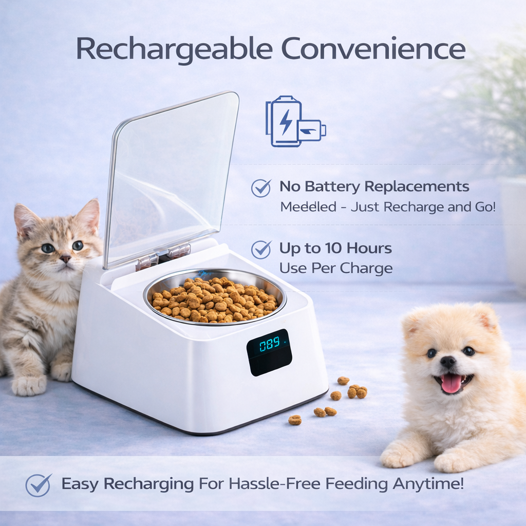 Rechargeable Pet Food Feeder 350ml