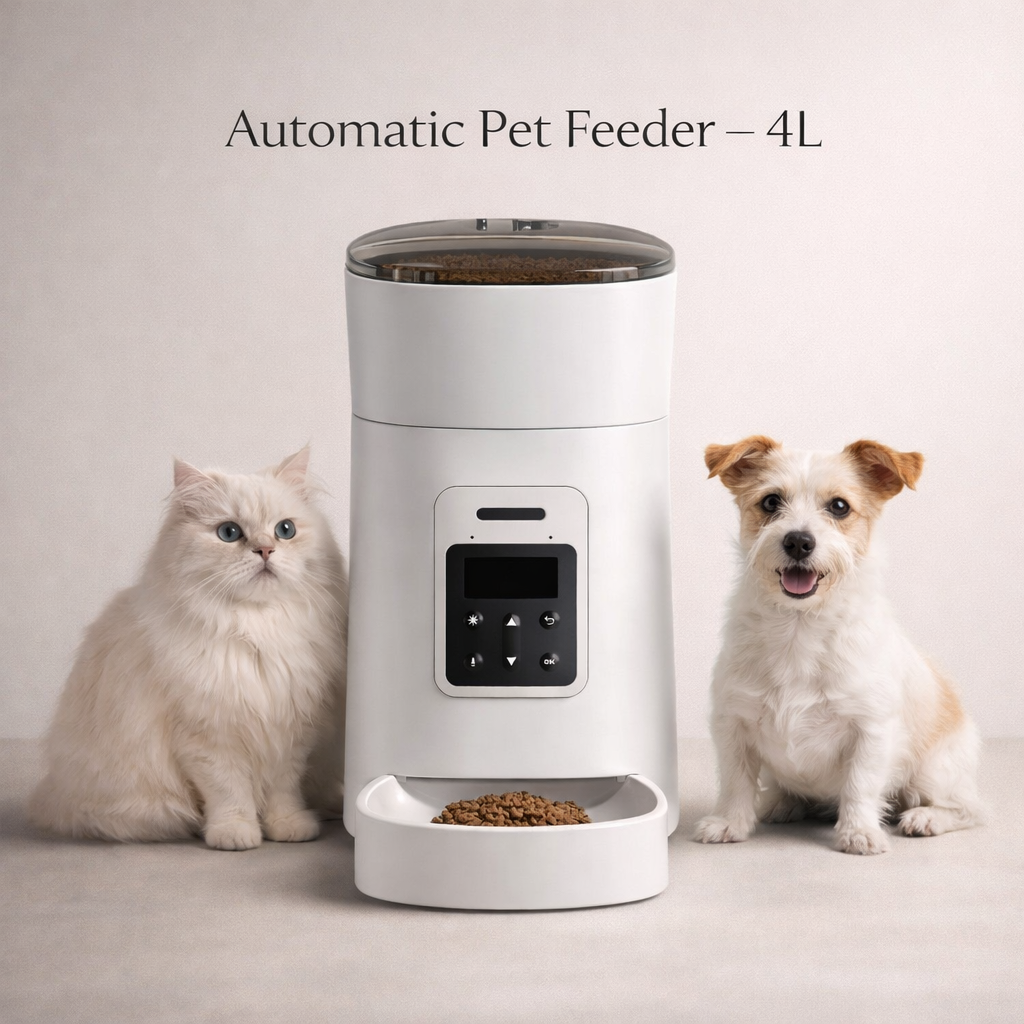 Automatic Pet Feeder  4L - Dual Power System