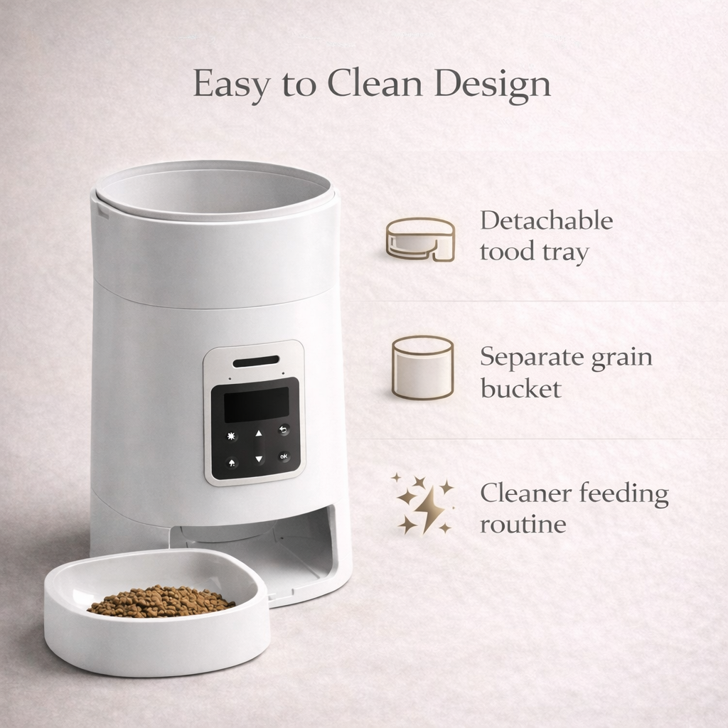 Automatic Pet Feeder  4L - Dual Power System