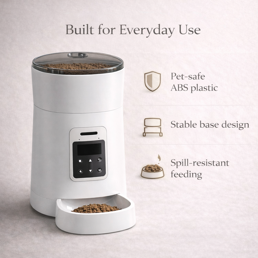 Automatic Pet Feeder  4L - Dual Power System