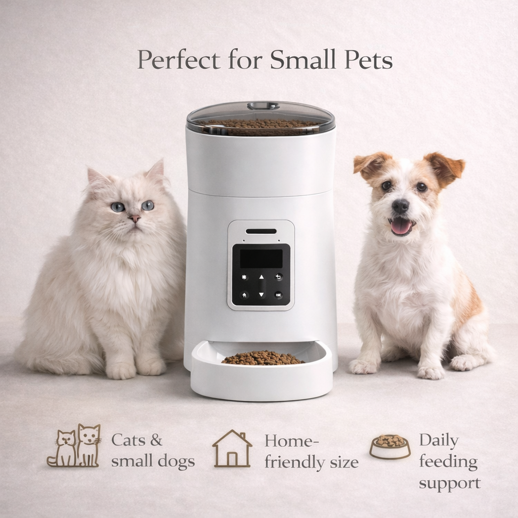 Automatic Pet Feeder  4L - Dual Power System