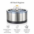 Silver Wing Round All-Steel Pet Water Dispenser (2.5L)