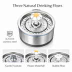 Silver Wing Round All-Steel Pet Water Dispenser (2.5L)