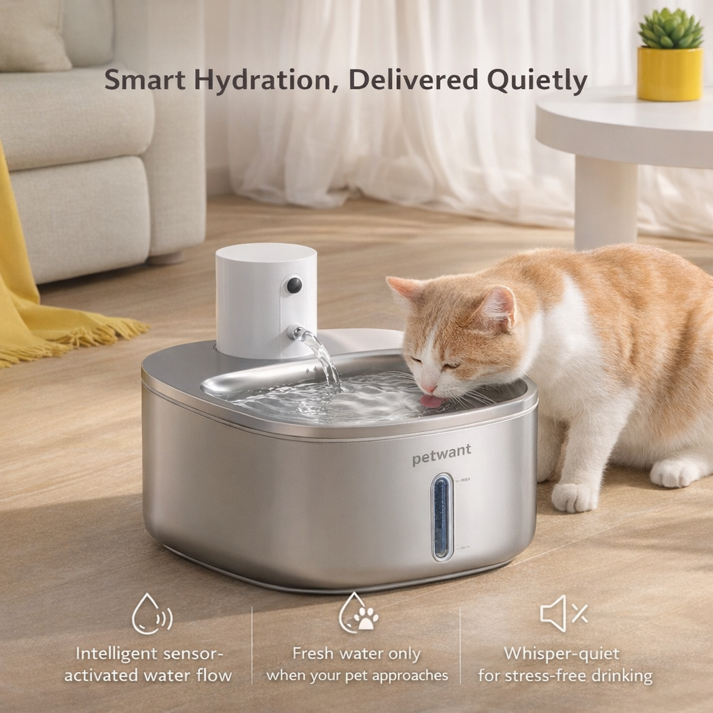 Petwant Smart Stainless Steel Pet Water Dispenser (3L)