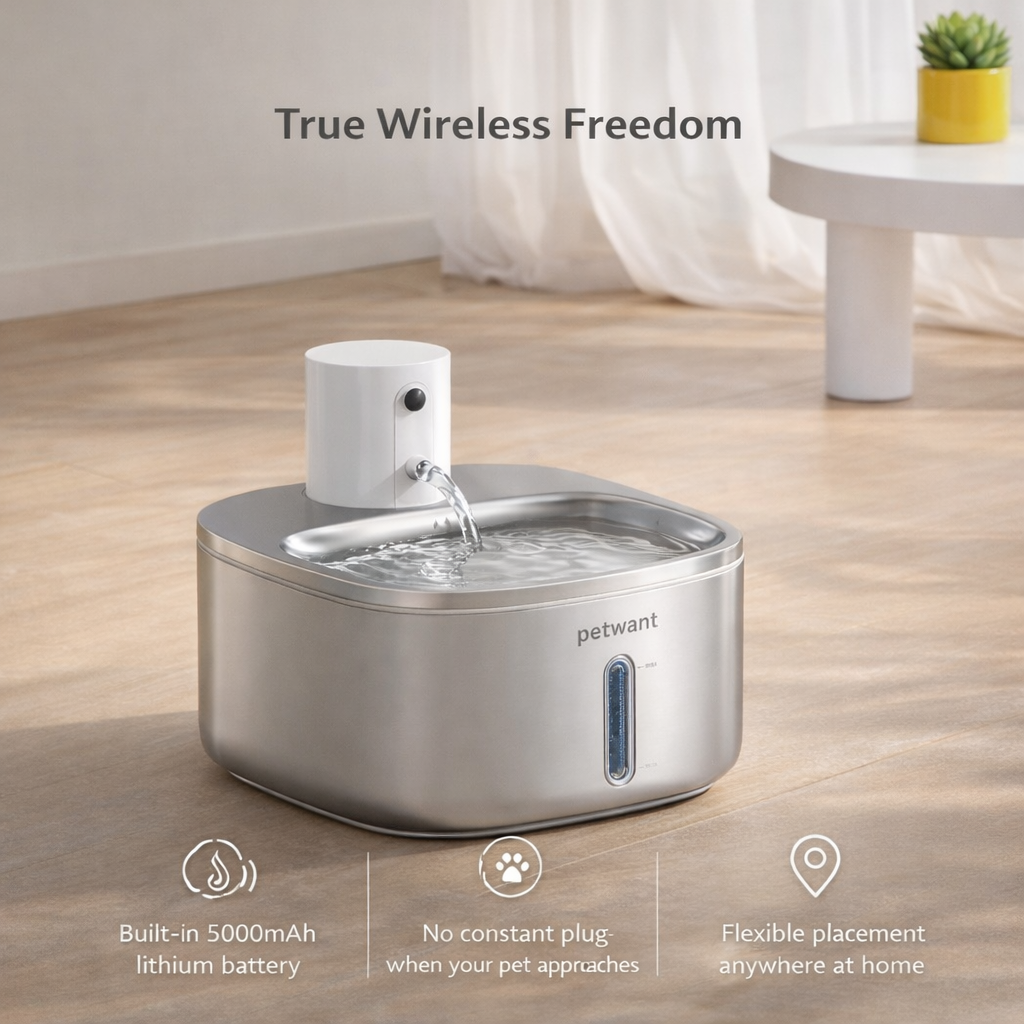 Petwant Smart Stainless Steel Pet Water Dispenser (3L)