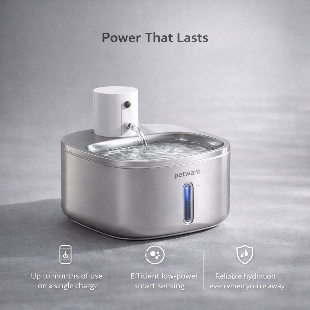 Petwant Smart Stainless Steel Pet Water Dispenser (3L)