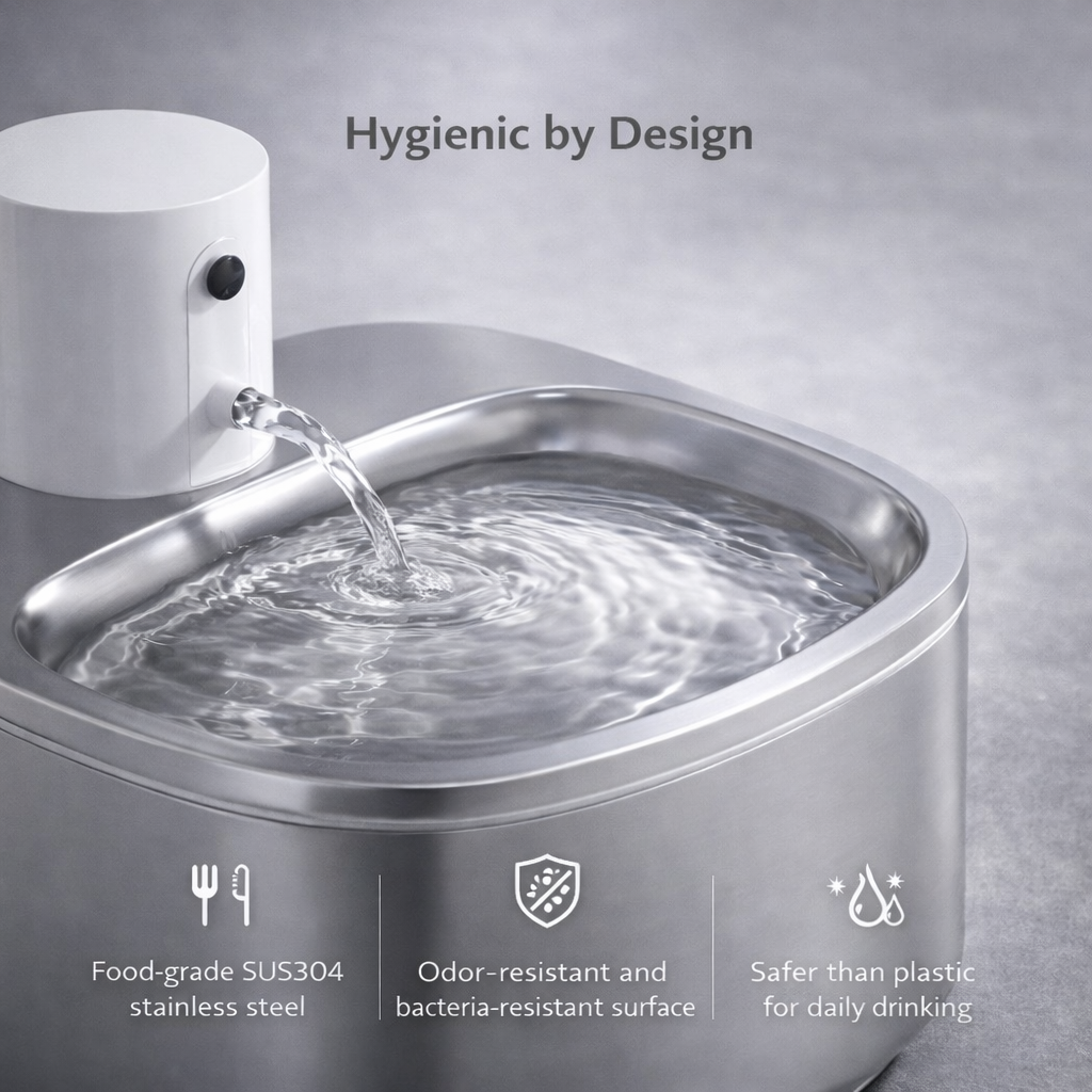 Petwant Smart Stainless Steel Pet Water Dispenser (3L)