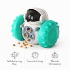 Interactive Rolling Slow Feeder Robot for Treats & Play
