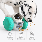 Interactive Rolling Slow Feeder Robot for Treats & Play