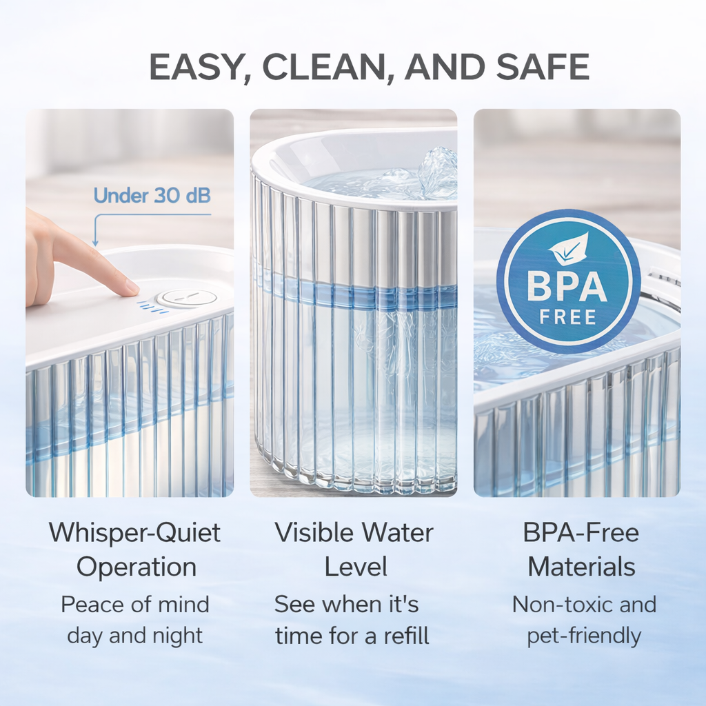 Mini Crystal Pet Water Dispenser (1.35L)