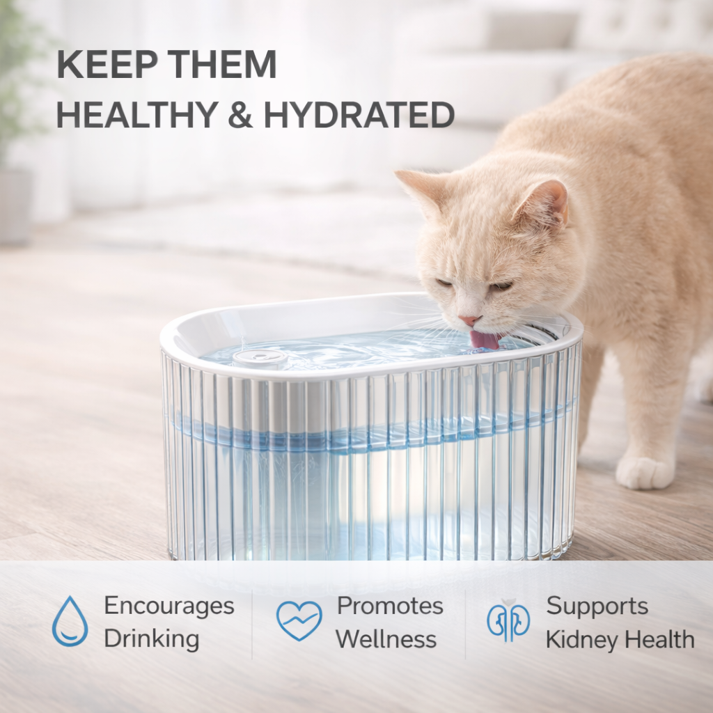 Mini Crystal Pet Water Dispenser (1.35L)