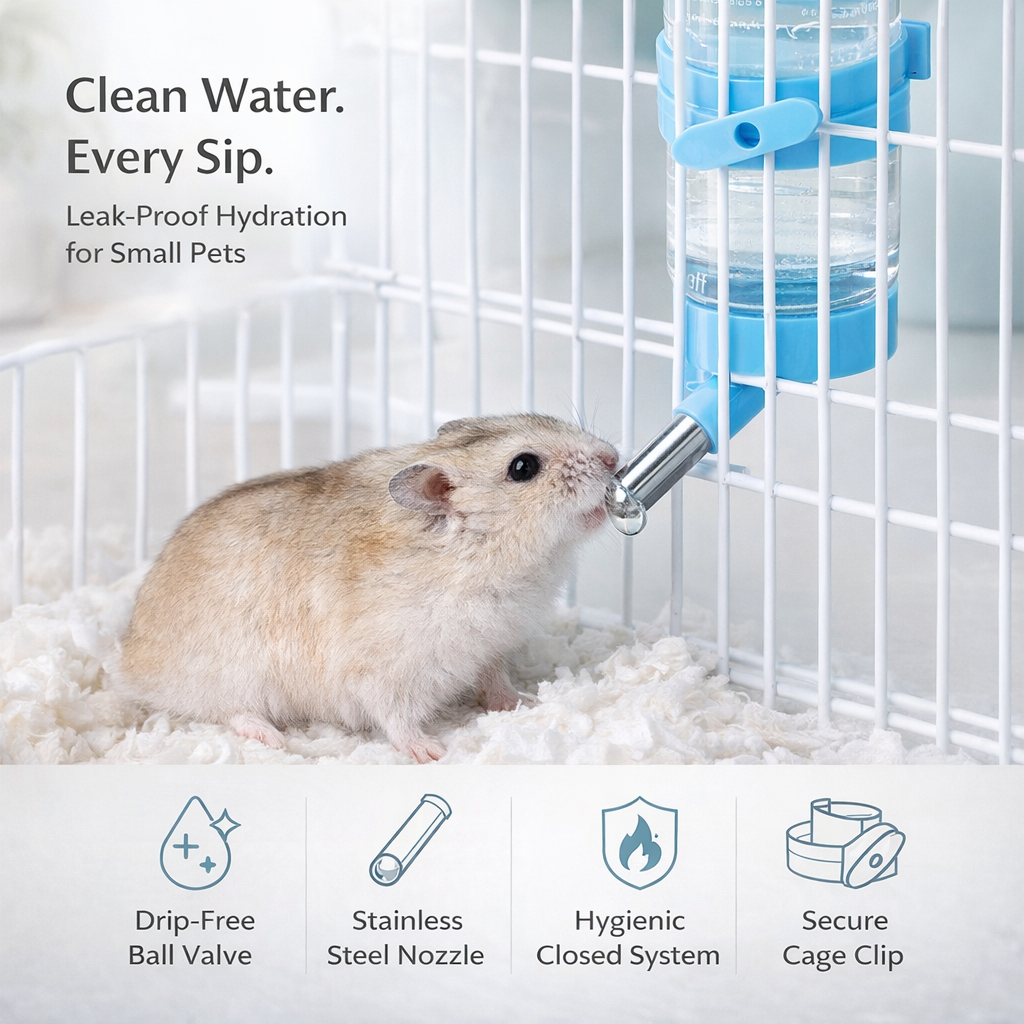 Automatic Ball-Tip Water Bottle for Hamsters & Small Pets
