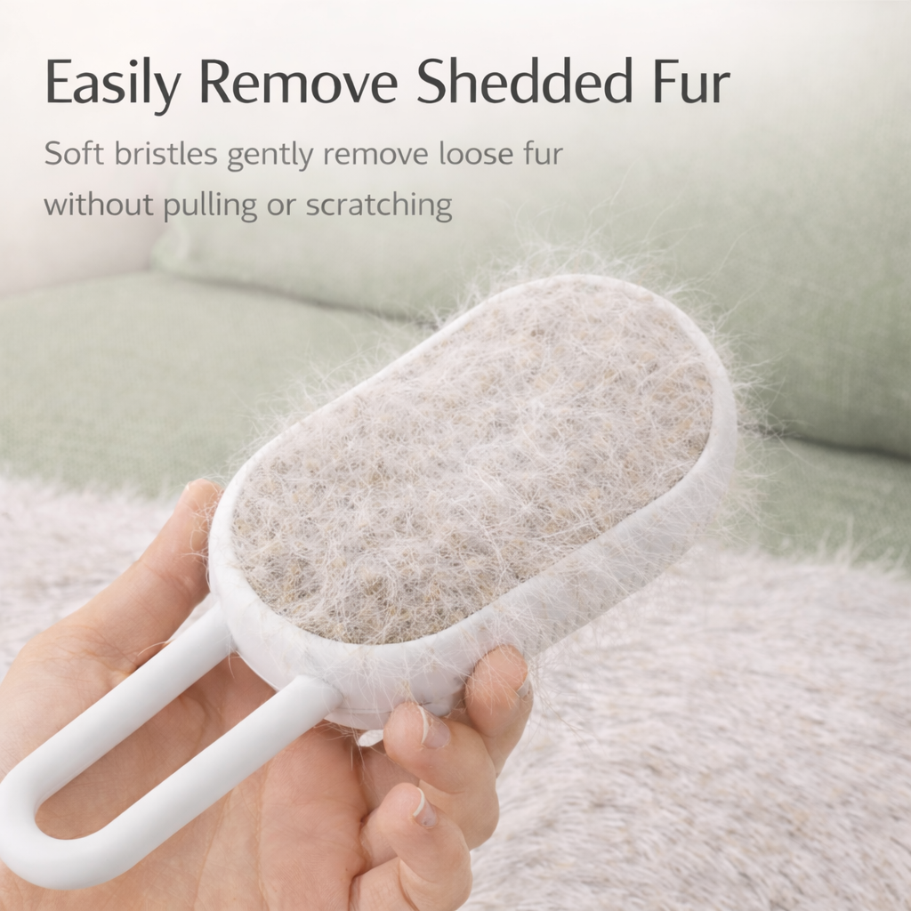 Rechargeable Steamy Pet Grooming Brush– 3-in-1 Fur Remover & Massager