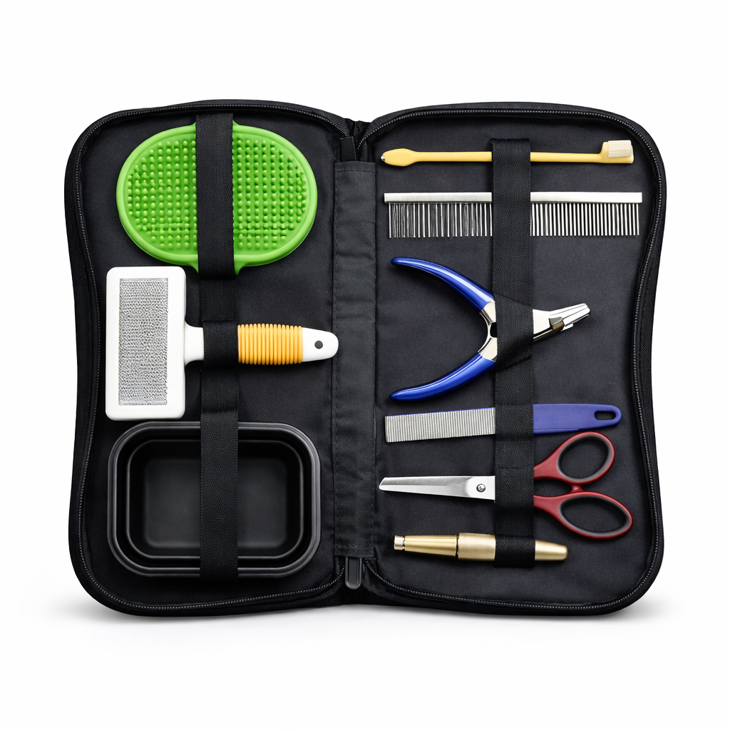 All-in-One Pet Grooming Tool Set with Travel Case