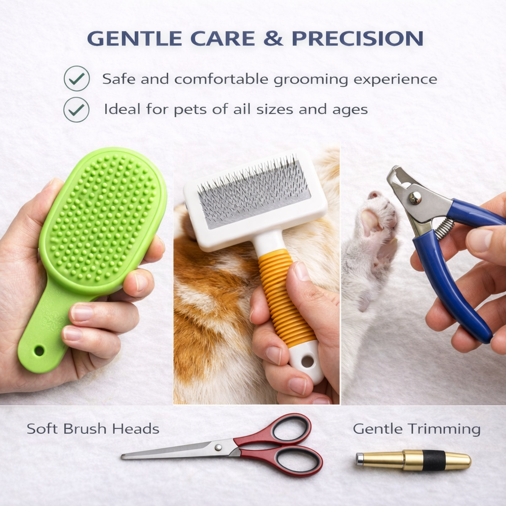 All-in-One Pet Grooming Tool Set with Travel Case