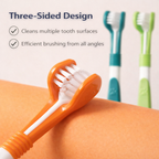 Three-Sided Pet Toothbrush for Oral Cleaning