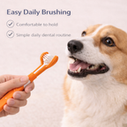 Three-Sided Pet Toothbrush for Oral Cleaning