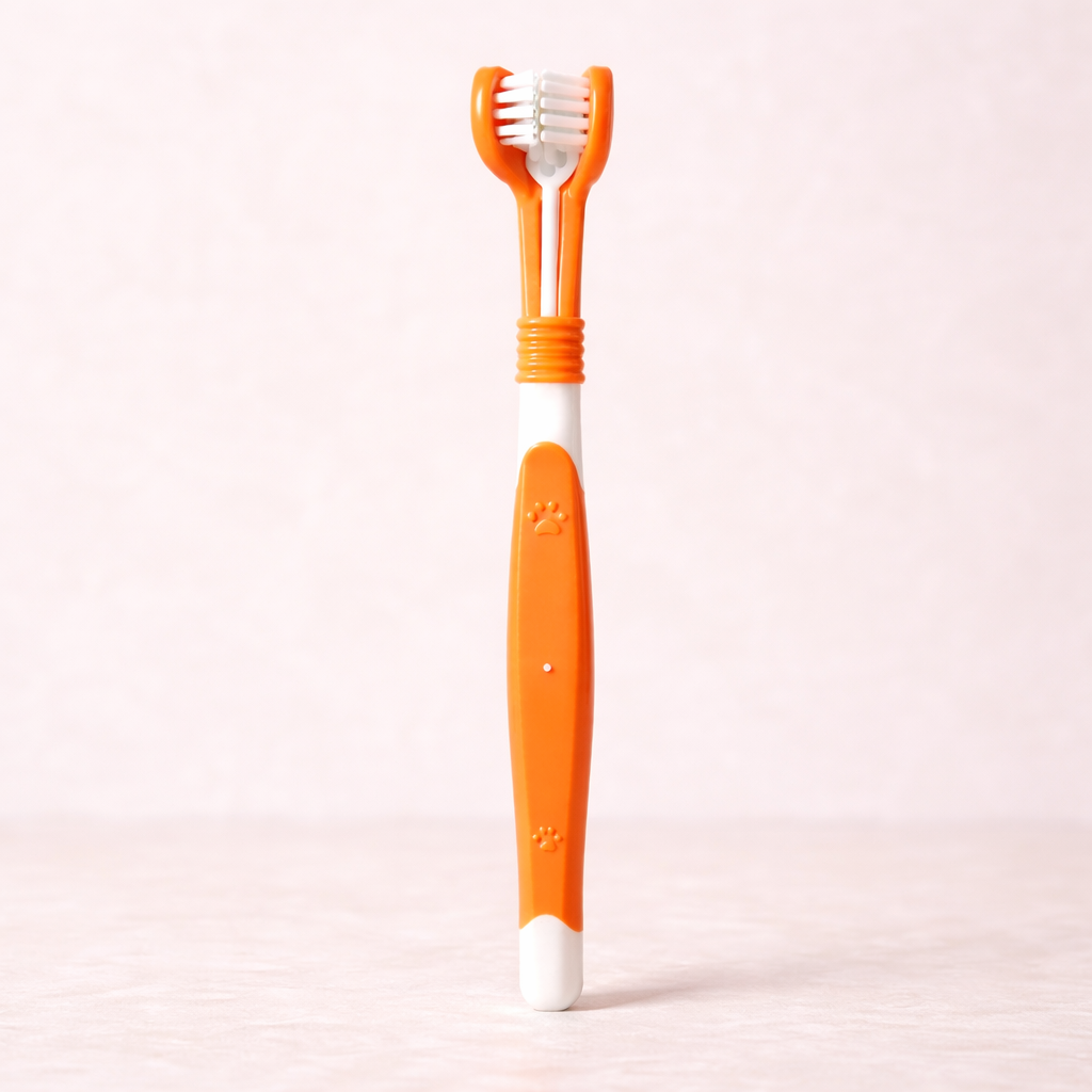 Three-Sided Pet Toothbrush for Oral Cleaning