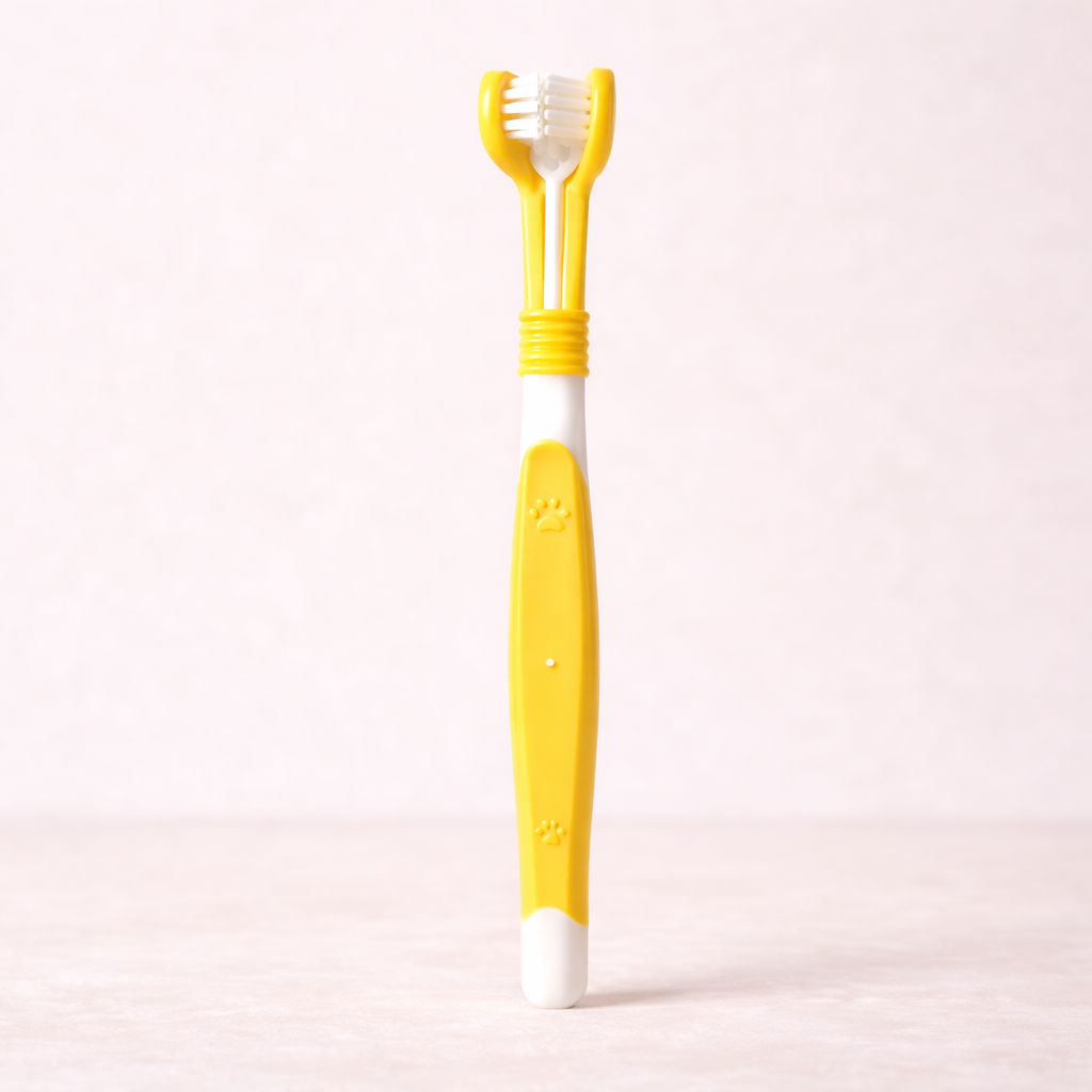 Three-Sided Pet Toothbrush for Oral Cleaning
