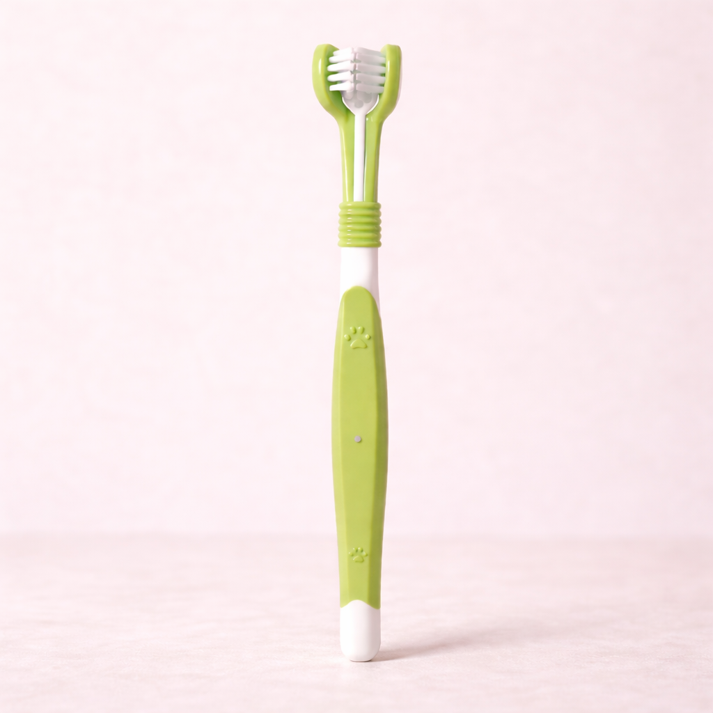 Three-Sided Pet Toothbrush for Oral Cleaning