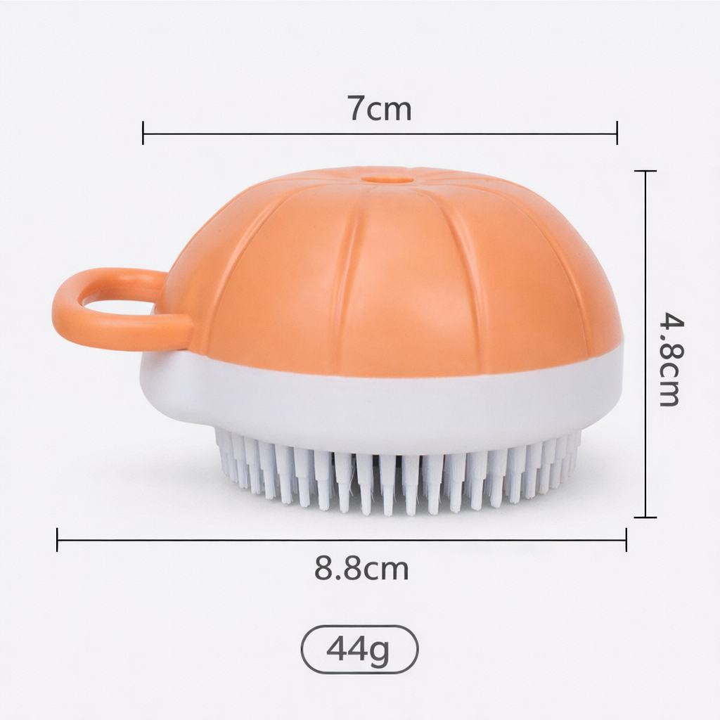 Pet Bath Scrubber with Shampoo Dispenser