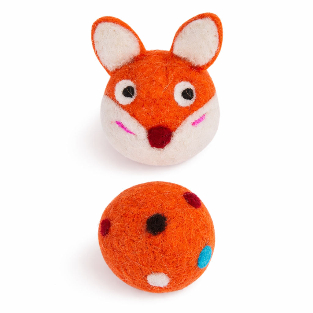 Colorful Felt Cat Ball Toy with Bell Sounds for Cats