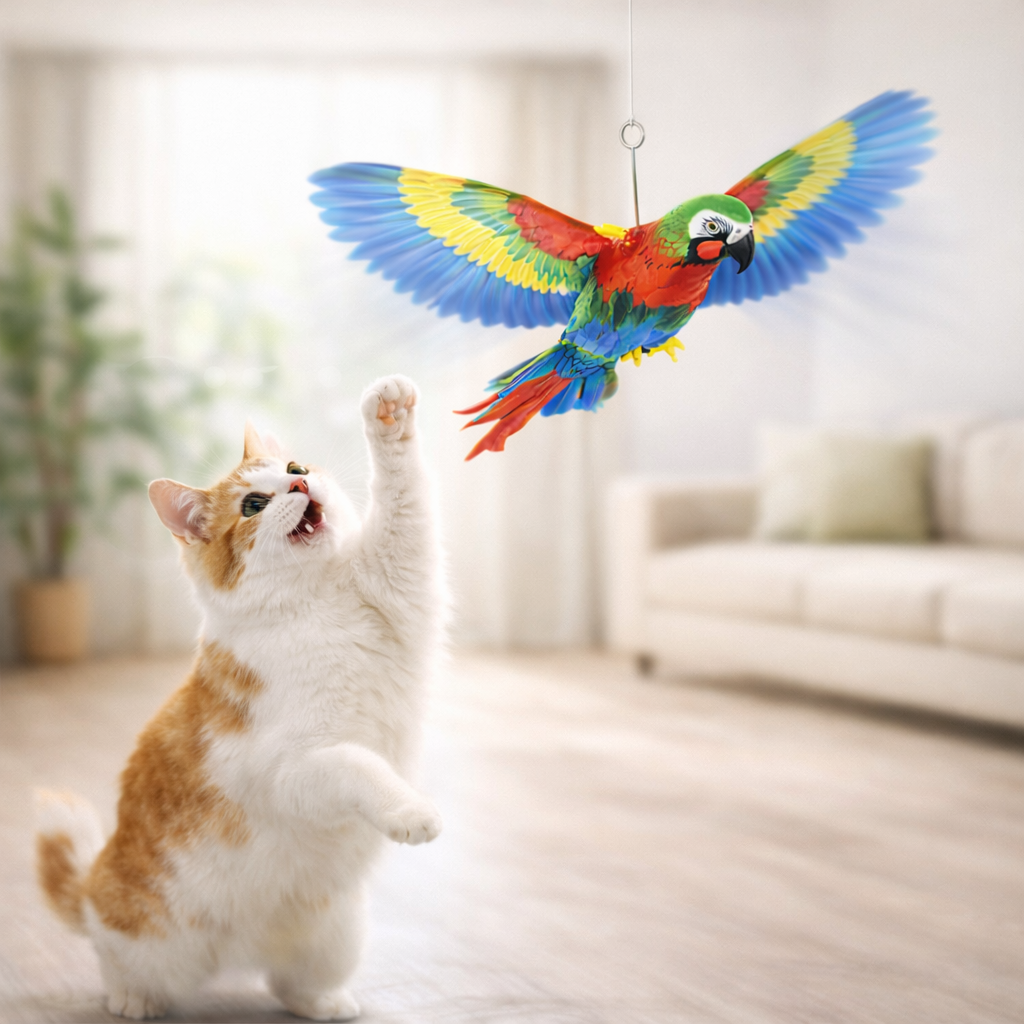 Hanging Flapping Parrot Toy for Pets