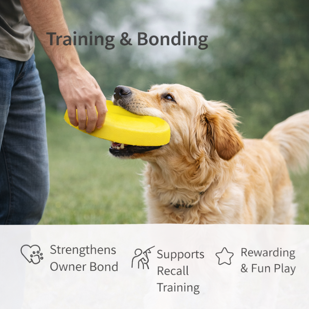 Interactive Dog Frisbee Toy for Exercise, Training & Bonding