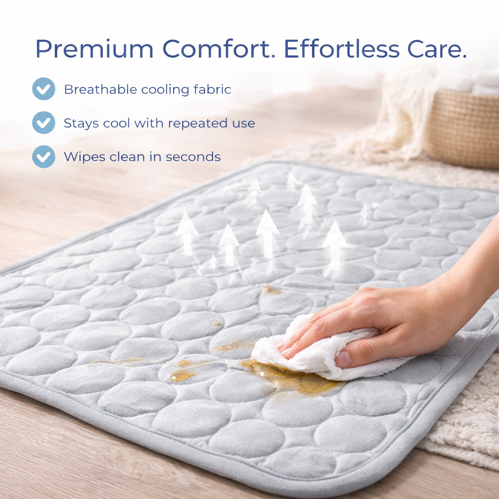 Ice-Cool Pet Mat – Summer Cooling Pad for Dogs & Cats