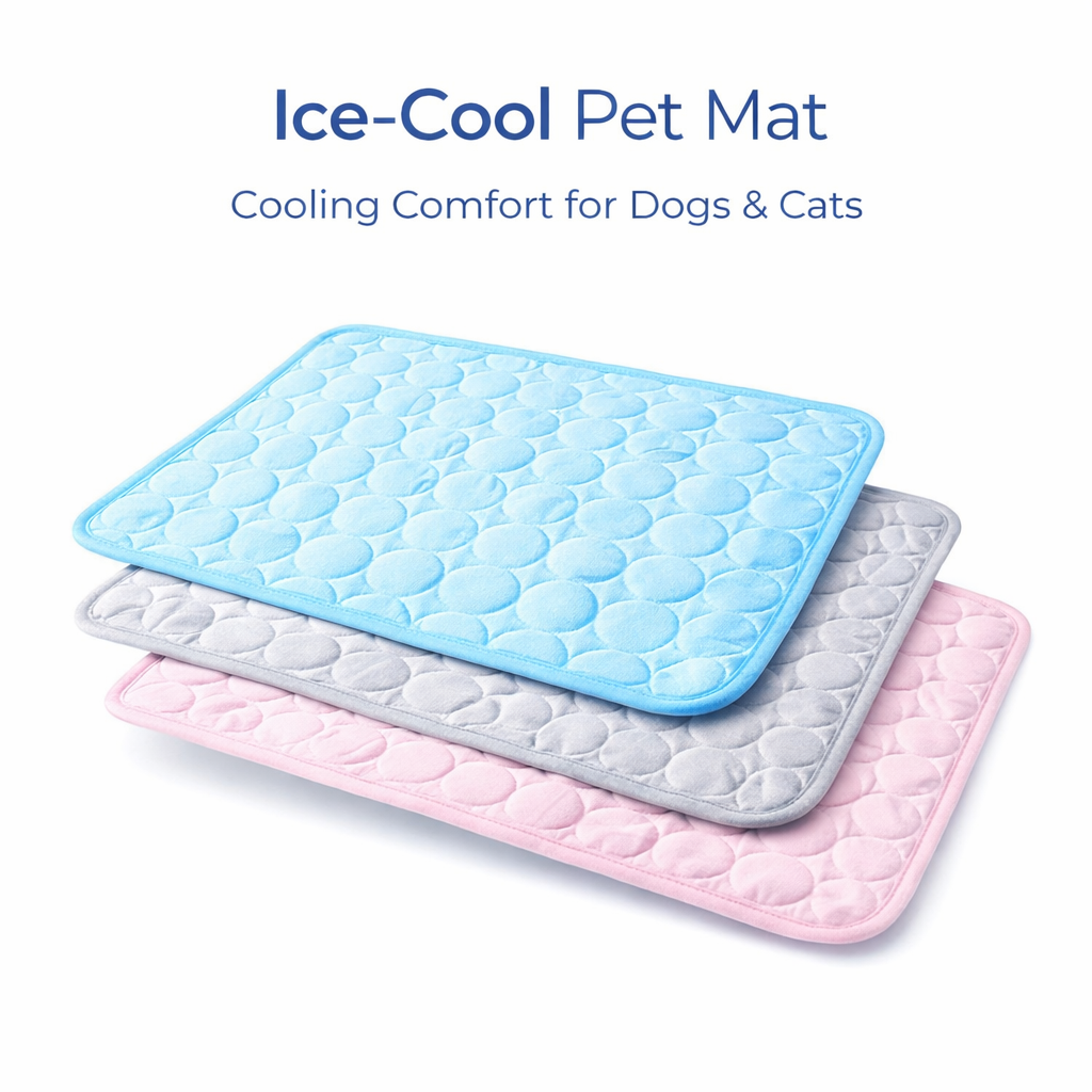 Ice-Cool Pet Mat – Summer Cooling Pad for Dogs & Cats
