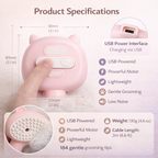 Rechargeable Mist Grooming Brush – Self-Cleaning Detangling Slicker for Pets