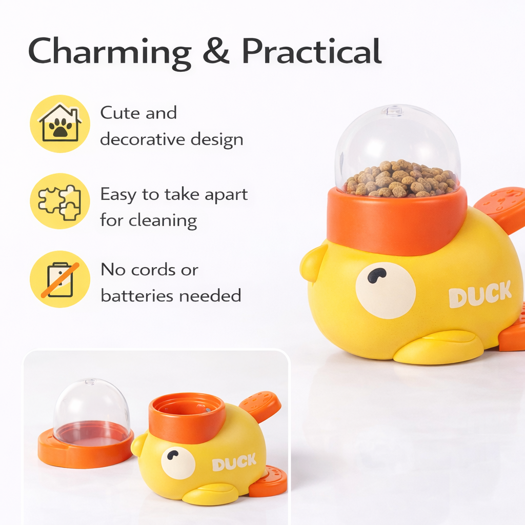 Interactive Duck Treat Dispenser Toy for Pets
