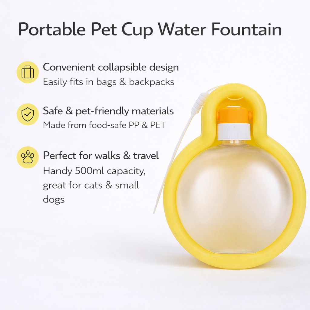 Portable Pet Cup Water Fountain