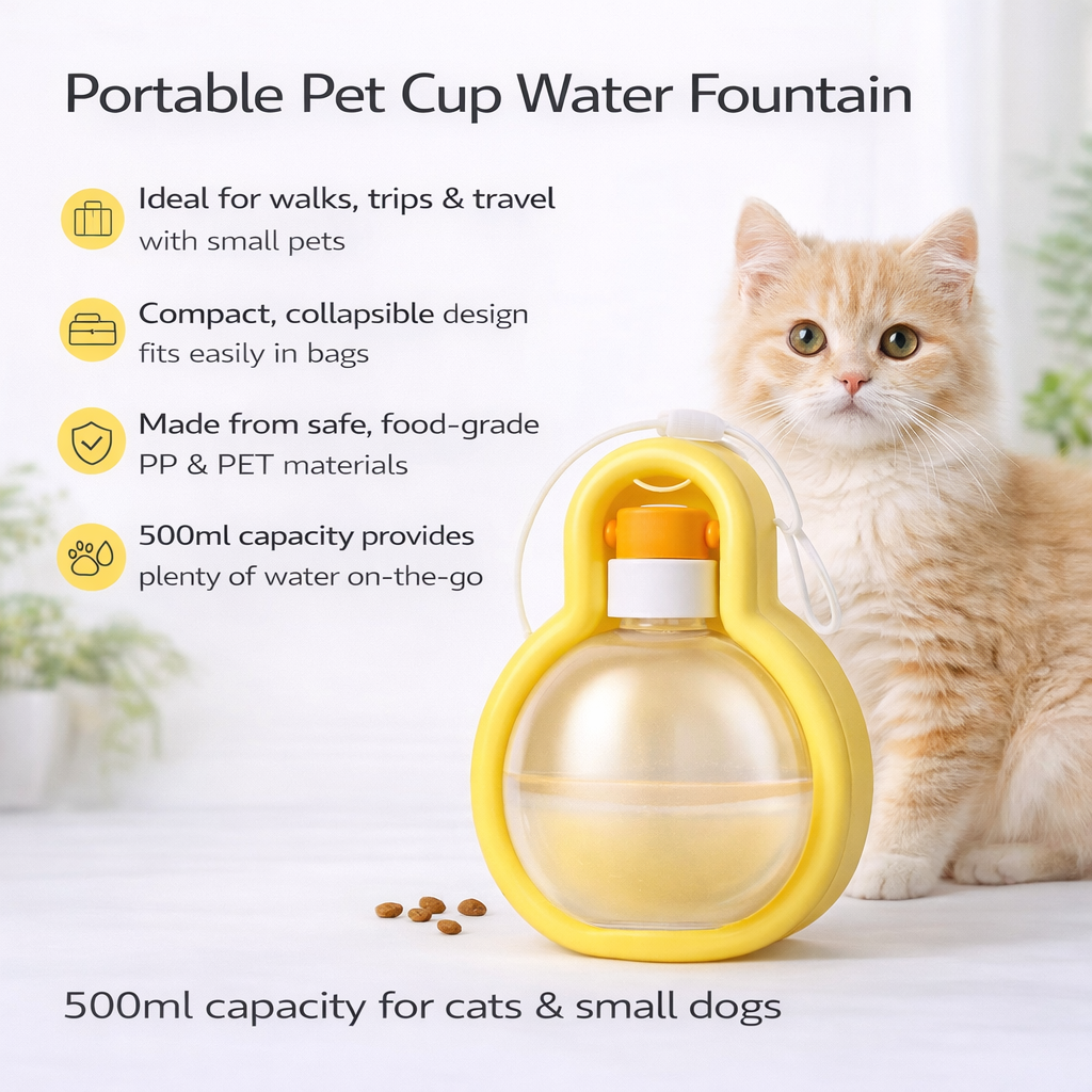 Portable Pet Cup Water Fountain