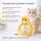 Portable Pet Cup Water Fountain