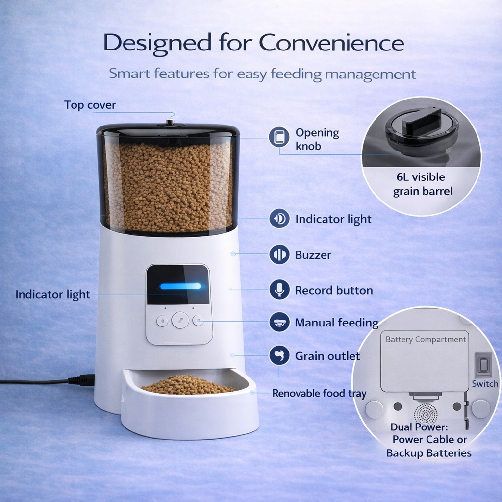 AutoServe Smart Pet Feeder 6L