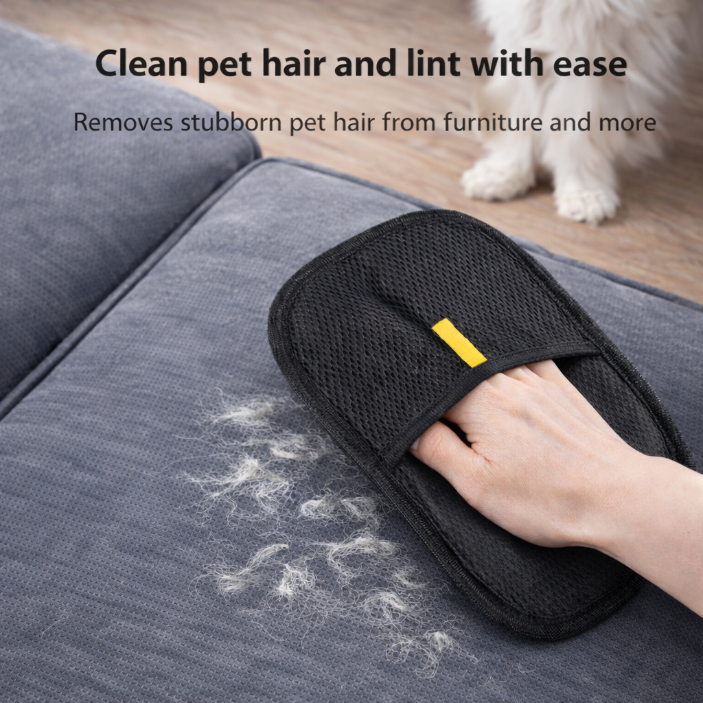 Pet Hair Remover Glove - Suitable for All Coat Types
